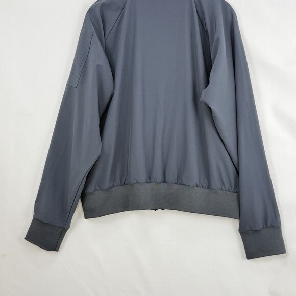 Albion Fit Women's Gray Gold Zipper Bomber Jacket Size XLarge - Picture 9 of 16